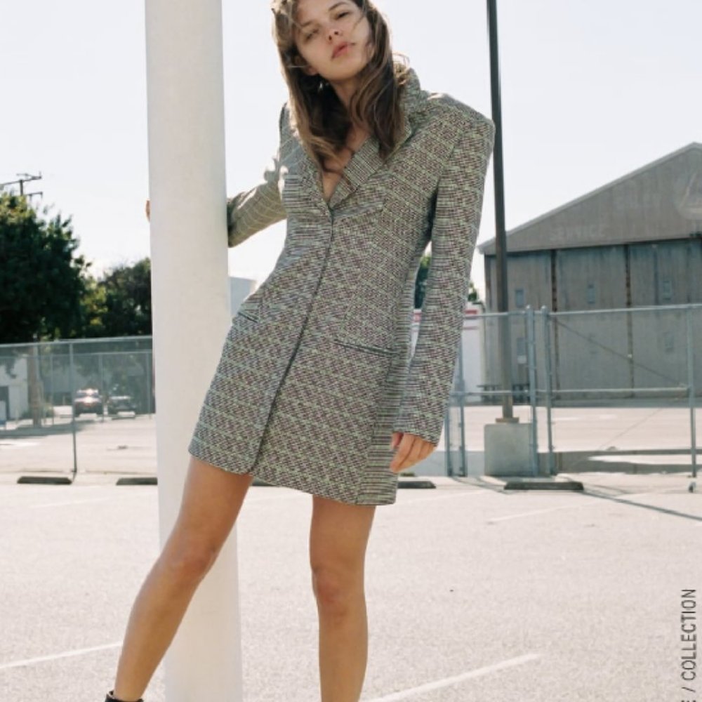 ZARA PLAID BLAZER DRESS